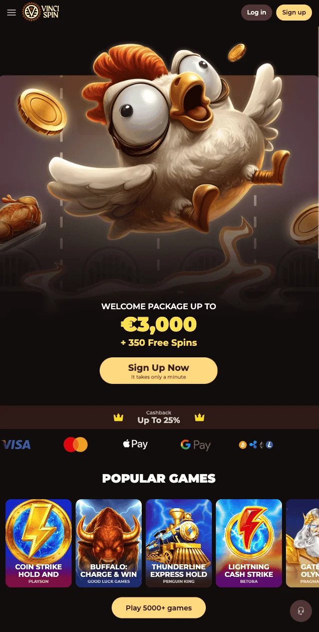 Application Vincispin Casino
